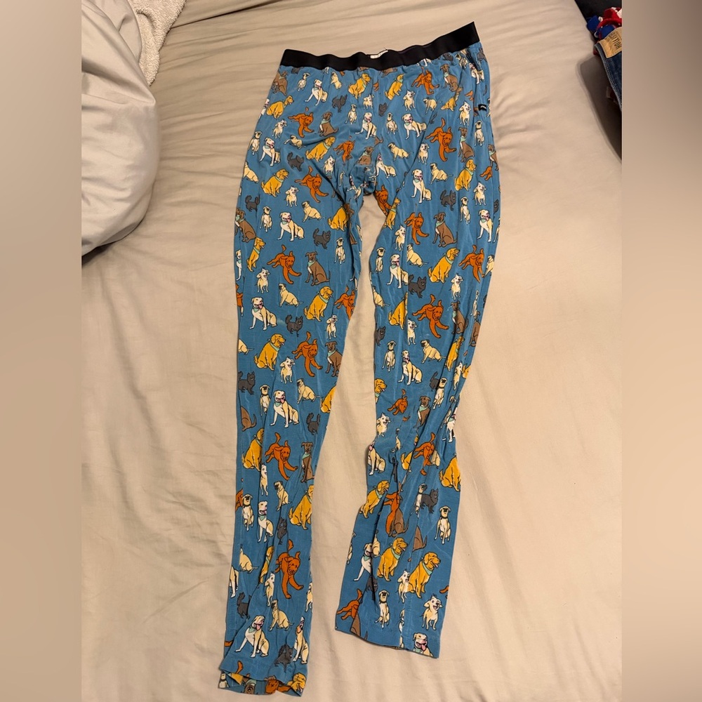 MeUndies Blue Pajama Pants with Dog Print
